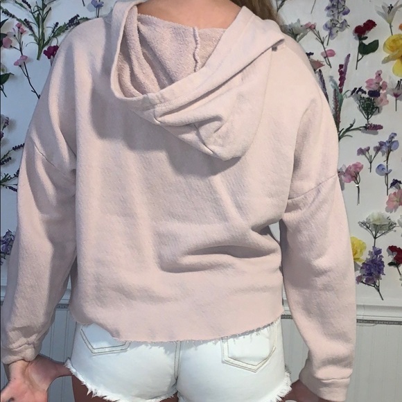 Pink cropped hoodie - Picture 2 of 2
